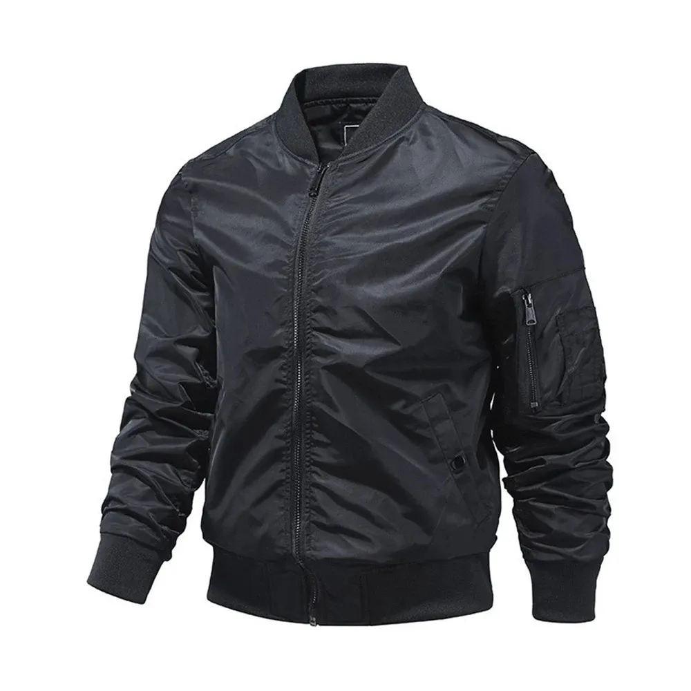 Giacche da uomo Giacche militari Giacca bomber da uomo tinta unita Primavera Autunno in Capispalla Giacche da baseball Abbigliamento outdoor 231122