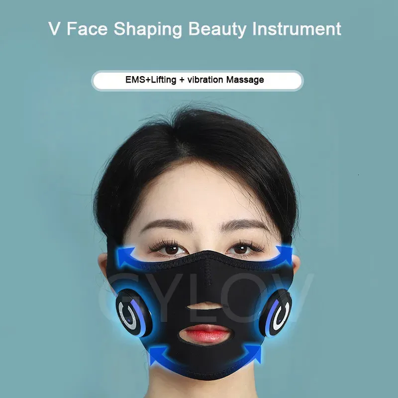 Face Care Devices Face-lifting Device Massager Mask Bandage Micro-current Skin Tighten Lifting Spa Face EMS Care Beauty Instrument 231122