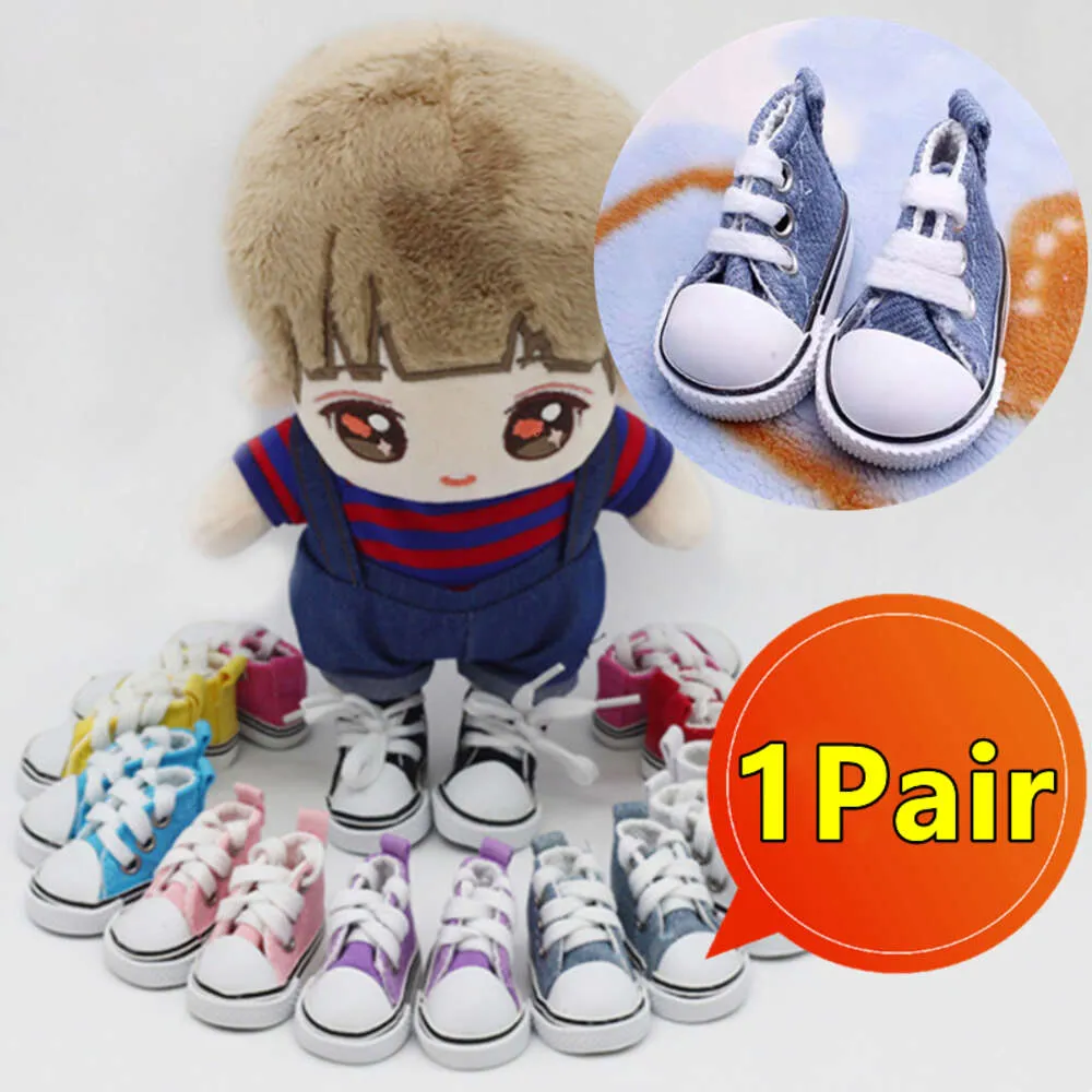 New New 1/6 BJD Doll Shoes Handmade 5 CM Shoes for Dolls Mini Canvas Shoelace Doll Play House Dress Up Accessories Children Toy Gift