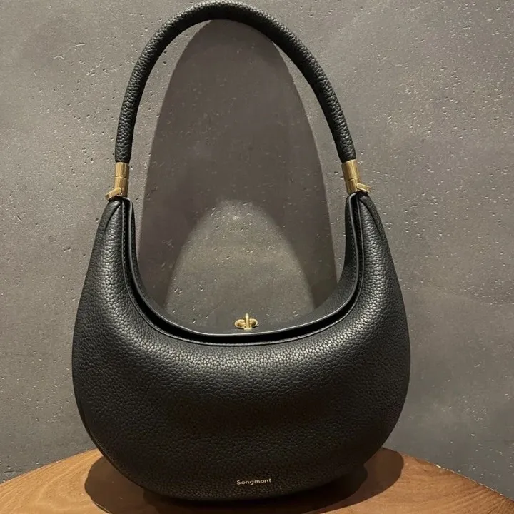 Luxury Half Moon Leatheruna Half Moon Bag With Underarm Hobo