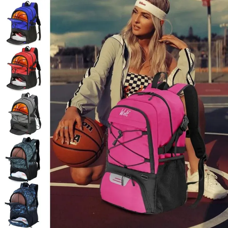 Outdoor Bags Large Capacity Basketball Backpack Travel Sports Computer Bag Training Shoulders Student Schoolbag Men and Women 231123