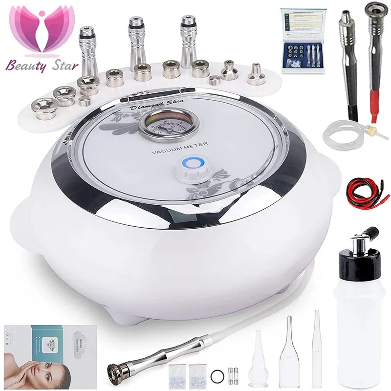 Appareils de soins du visage Machine de microdermabrasion au diamant 3 en 1 Équipement professionnel de dermabrasion pour la peau pour un usage domestique Forte puissance d'aspiration 231123