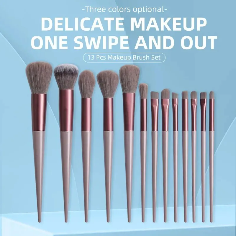 Makeup Tools 13-teiliges Kosmetikpinsel-Komplettset 3 Farben Weiches Haar Weiblicher Pinsel Lidschatten Komplettset 231122