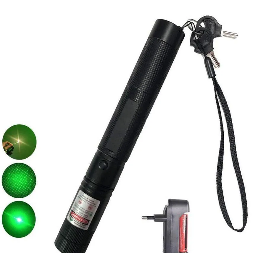 Jouets pour chats Puissant 10000m 532nm Pointeur de visée laser vert Laser à mise au point réglable avec tête de stylo laser Burni jllRbK254U