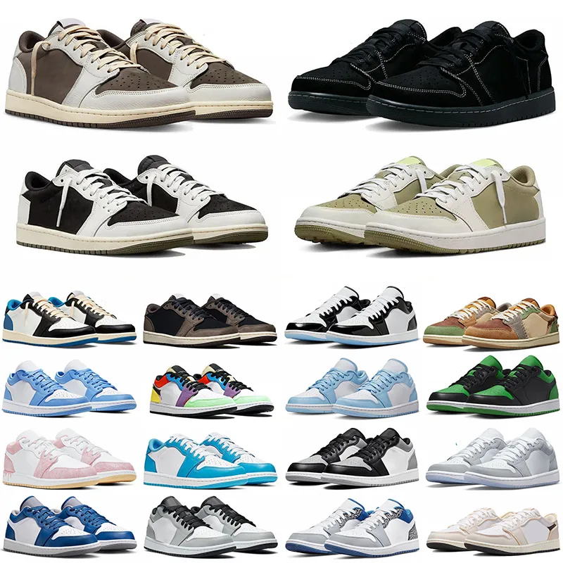 Scarpe da basket Mocha 1 inversa 1s allenatore maschile a bassa phantom oliva olive unc maschi da donna sneaker sportivi all'aperto