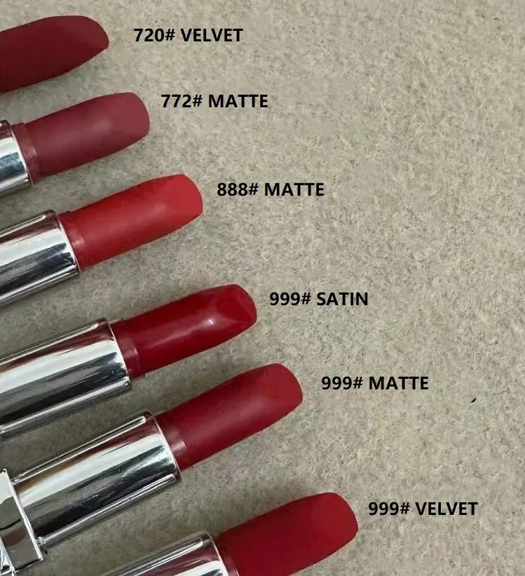 6 colors Velvet Matte Lipstick SATIN Lip Gloss Red Lipsticks Long Lasting Lipgloss 3.5g