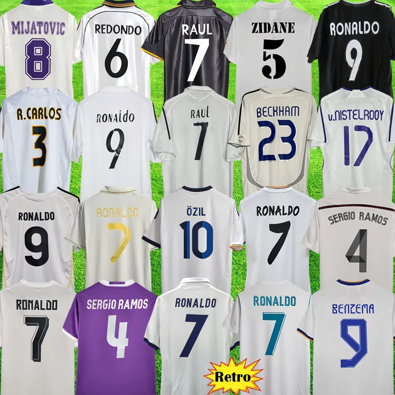 Finales Real Madrid Retro Soccer Jersey Football GUTI Ramos SEEDORF CARLOS RONALDO 11 13 14 15 16 ZIDANE RAUL Vintage 94 95 96 97 98 99 00 02 03 04 05 06 07 kits FIGO