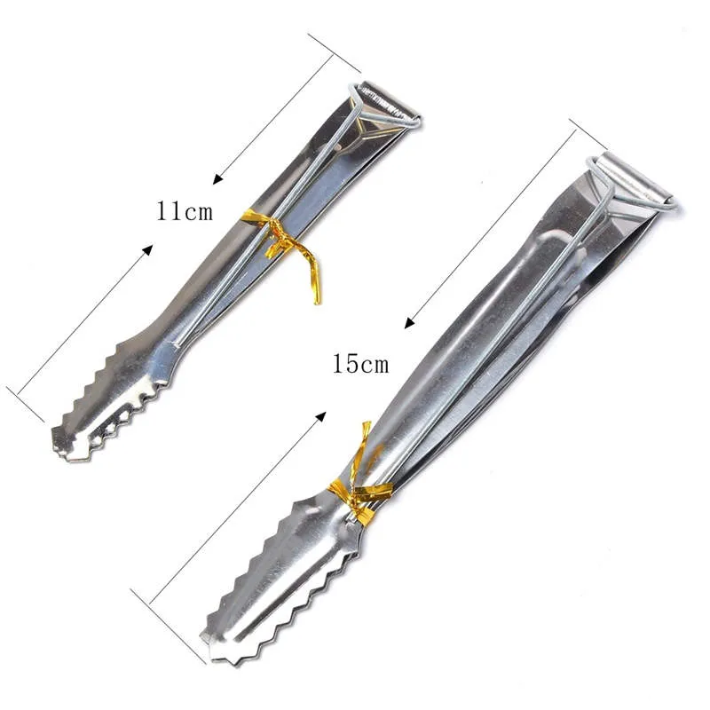 11 cm 15 cm Mini Metall Kohle Zange Rauchen Zubehör Ausrüstung Shisha Werkzeuge Shisha Pfeife Clip Pinzette Ordner Zange trockenen Kräuter Tabak BBQ Tragbare Halter