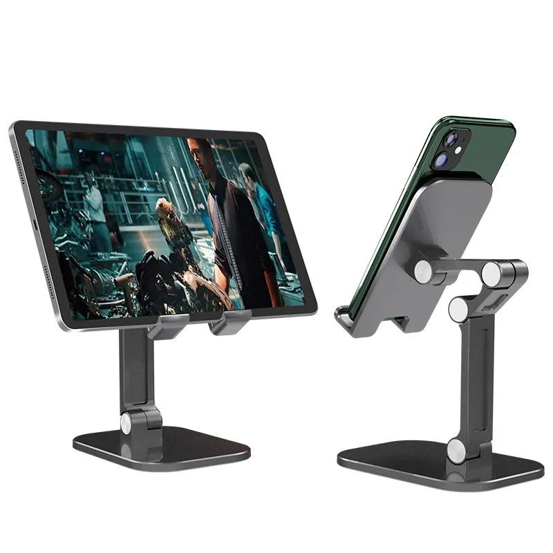 Flexibele hoek verstelbare bureau telefoonstand mini vouwen mobiele telefoon houder mini opvouwbare telefoonstandaard voor 12,9 inch iPad houder