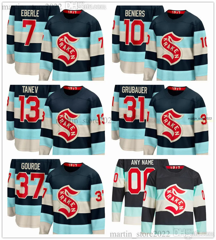 Deep Sea Blue 2024 Winter Classic Hockey Jerseys 37 Yanni Gourde 10
