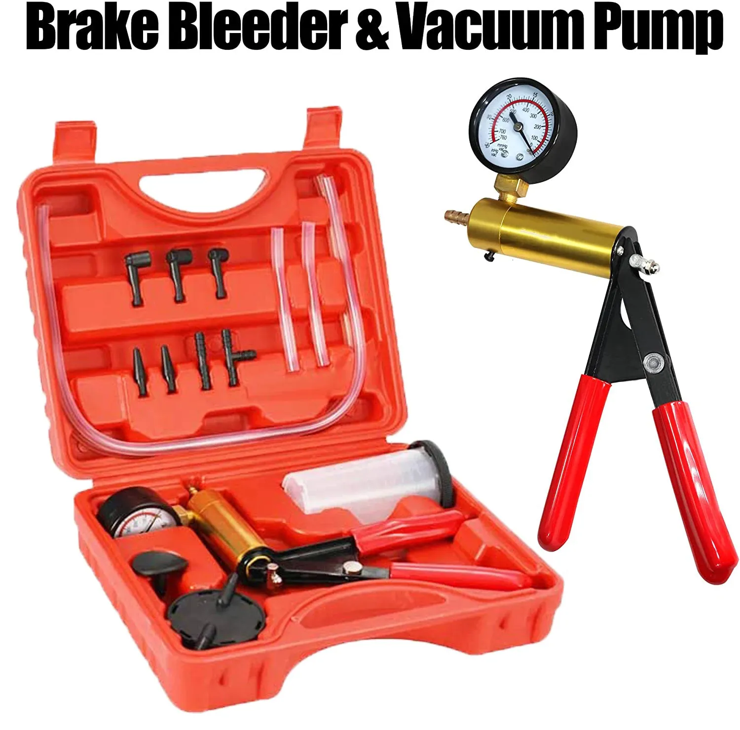 Wholesale Pressure Gauges 2 In 1 Brake Bleeder Kit Hand Held Vacuum