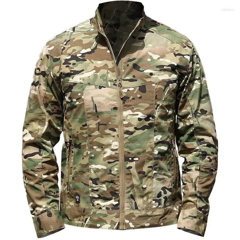 Hunting Jackets Tactical Military Jacket Outdoor Hiking Multi Pockets Men's Combat Coat Army Camouflage Male Outwear