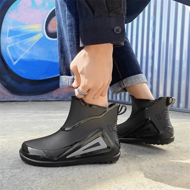 Shaxi Mens Non Slip Fishing Rain Sneakers Mens Durable, Waterproof