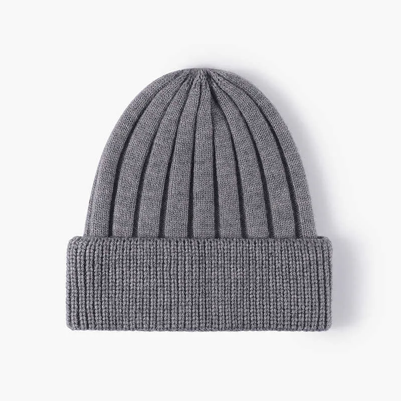 Beanie Skull Caps Knitted hat, women's light board, versatile autumn and winter insulation, cold hat, fashionable outdoor thickening, men's wool hat