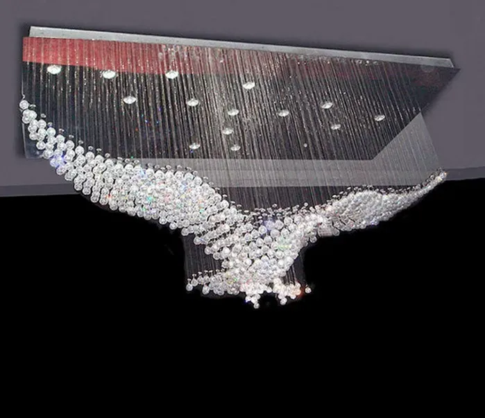 Eagles Design Luxe Moderne LED Lustre En Cristal Éclairage Lampes Suspendues Suspendus Lustre Hall Villas Salon Salle À Manger 11 LL