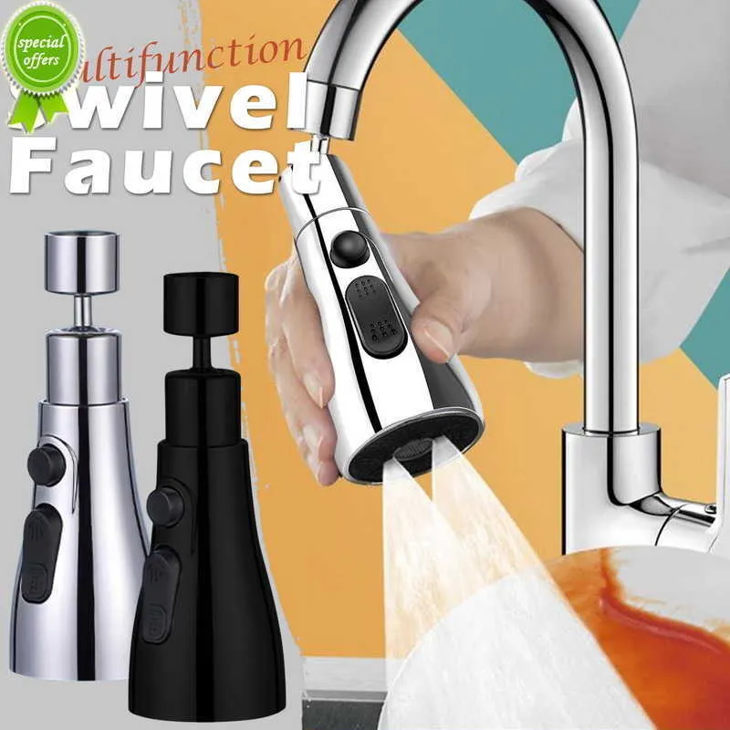 New Universal 360 Ruota Rubinetto da cucina Extender Aeratore Filtro antispruzzo in plastica Rubinetto per lavabo da cucina Ugello gorgogliatore