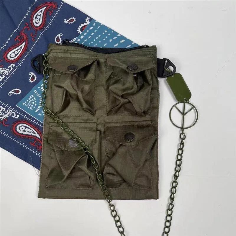 Duffel Väskor 2023SS Kapital Fashion Bag Men 1: 1 Women Metal Button Function Tactical Japan