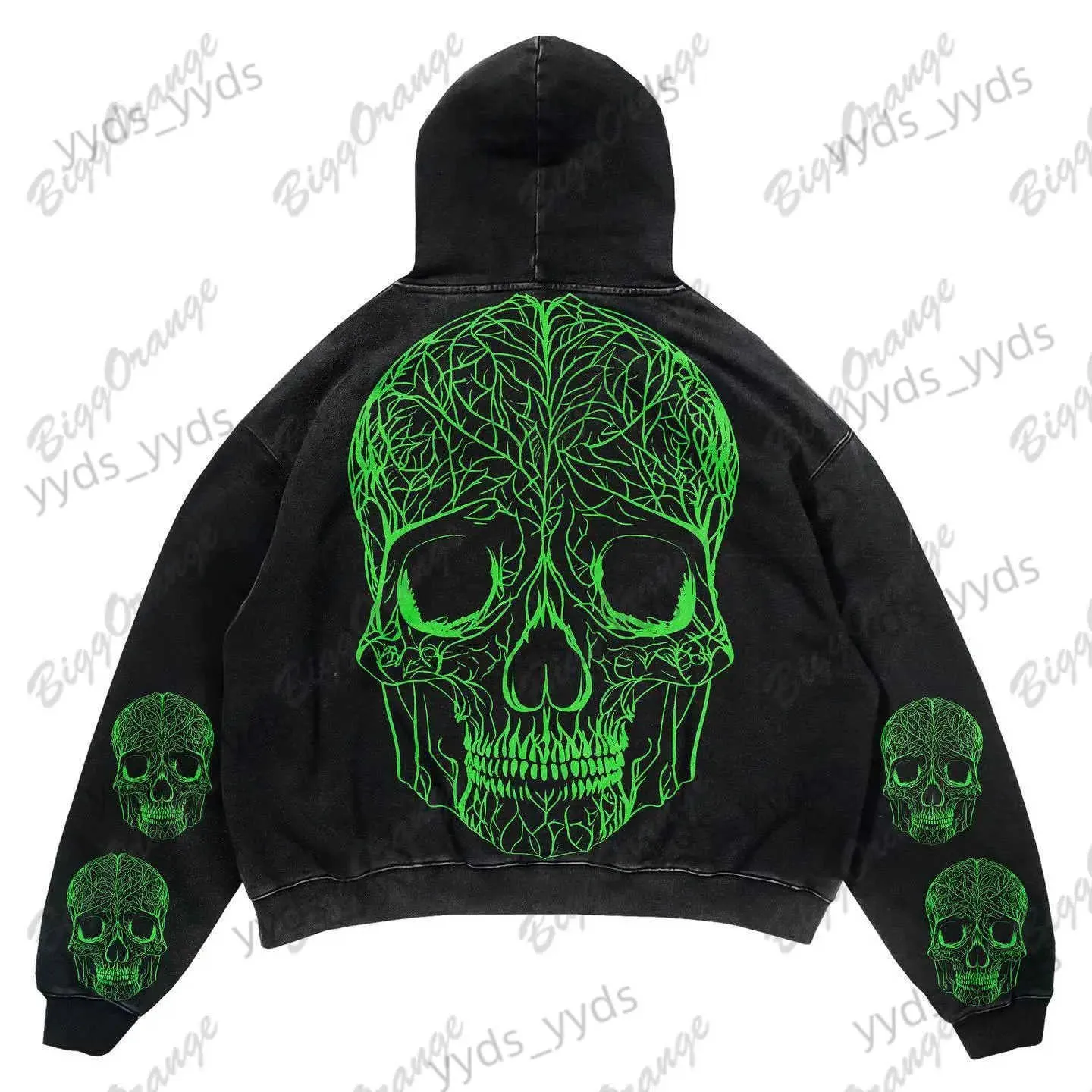 Sudaderas con capucha para hombre Sudaderas con capucha estilo Diablo Elemento de terror Sudadera con capucha de alta calidad Esqueleto de calavera Sudadera con capucha estampada Sudadera con capucha estilo punk High Street Sudadera con capucha para hombre y mujer T231123