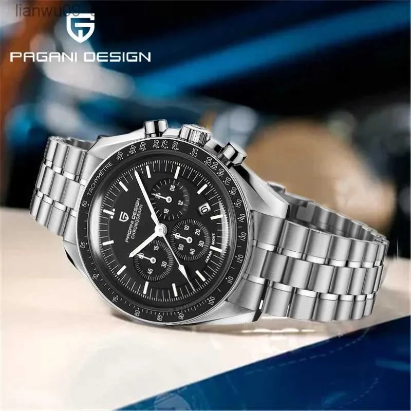 손목 시계 Pagani Design 2023 New Men 's Watches Top Luxury Quartz 남성용 자동 날짜 속도 속도 크로노 그래프 Sapphire 방수 100mq231123