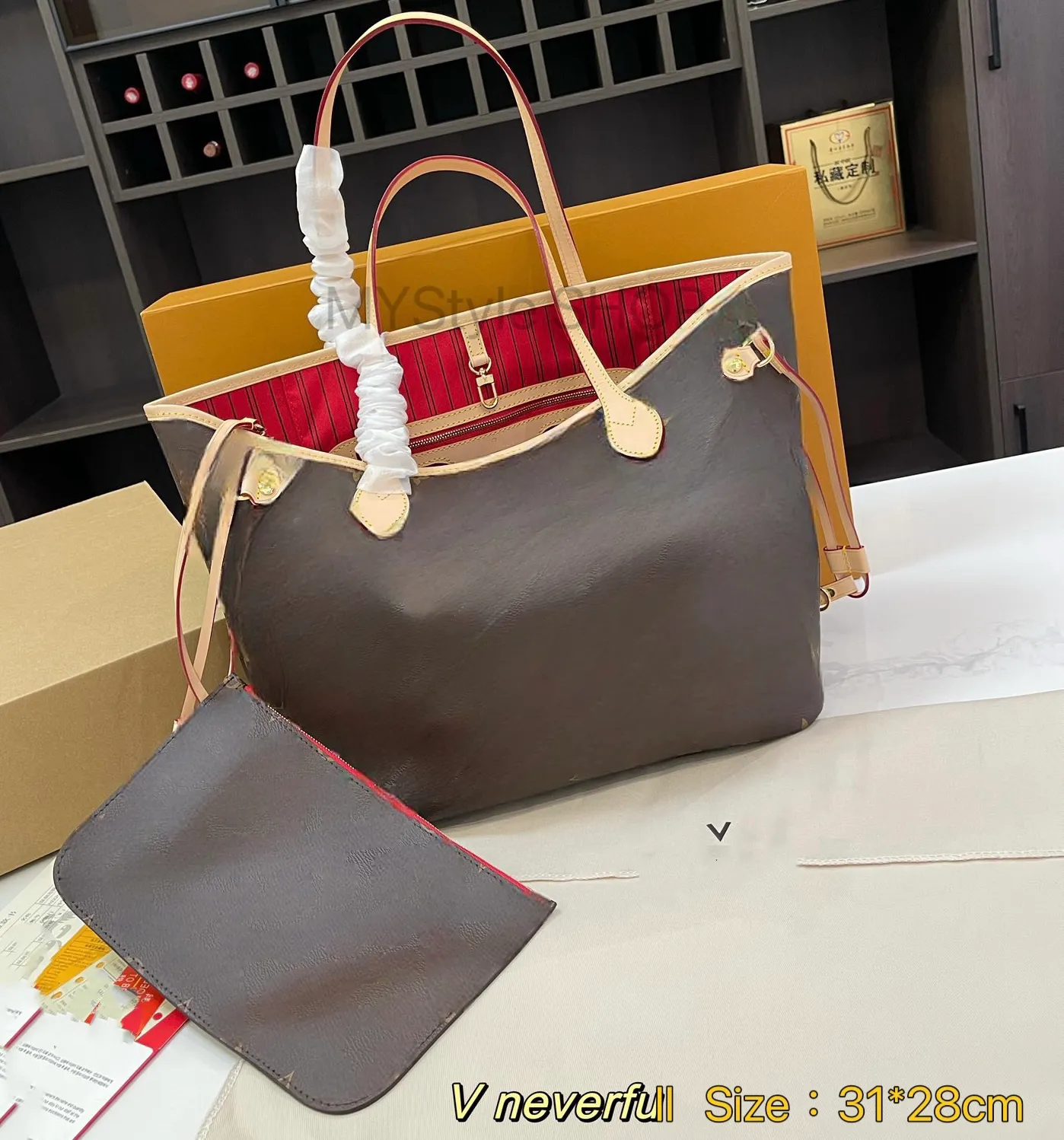 Designers bag high quality full tote bag purses designer leather womens wallet handbag tote beach shoulder bags luxurys M40995/40156 MM size bag with small purse A4