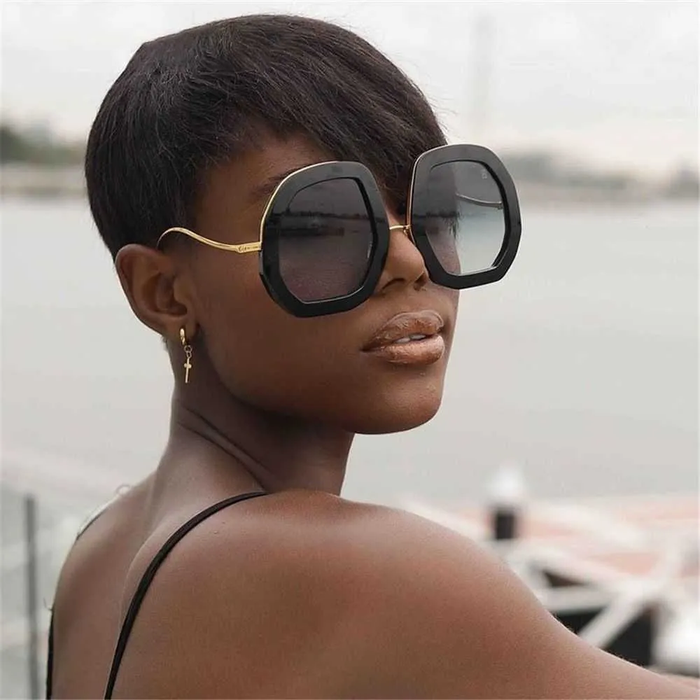 Sunglasses Hipster Necessary Eyeglasses Polygon Frame Eyewear Men's Shades Oversized Diamond Sun Glasses Sunglasses for Women J230422