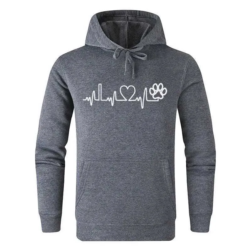 Men's Hoodies Sweatshirts Personalized Music Symbol Heart Pattern Printing Fashion Casual Long Sleeve Hooded Loose Plus Pullover Street Sweatshirt 88Z5