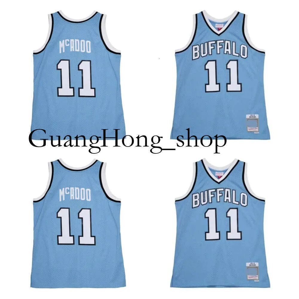 GH 1975-76 Bob McAdoo Buffalo Braves Basketball Jersey Mitch en Ness Throwback Jerseys Blue Size S-XXXL