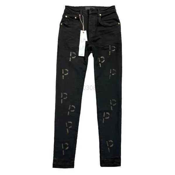 Jeans de diseñador para hombre, jeans morados, pantalones para mujer, jeans ksubi morados, High Street Purple Retro Paint Spot Pies delgados Micro Jeans elásticos Hip-hop Zipper amirs jeans 4 U09Y