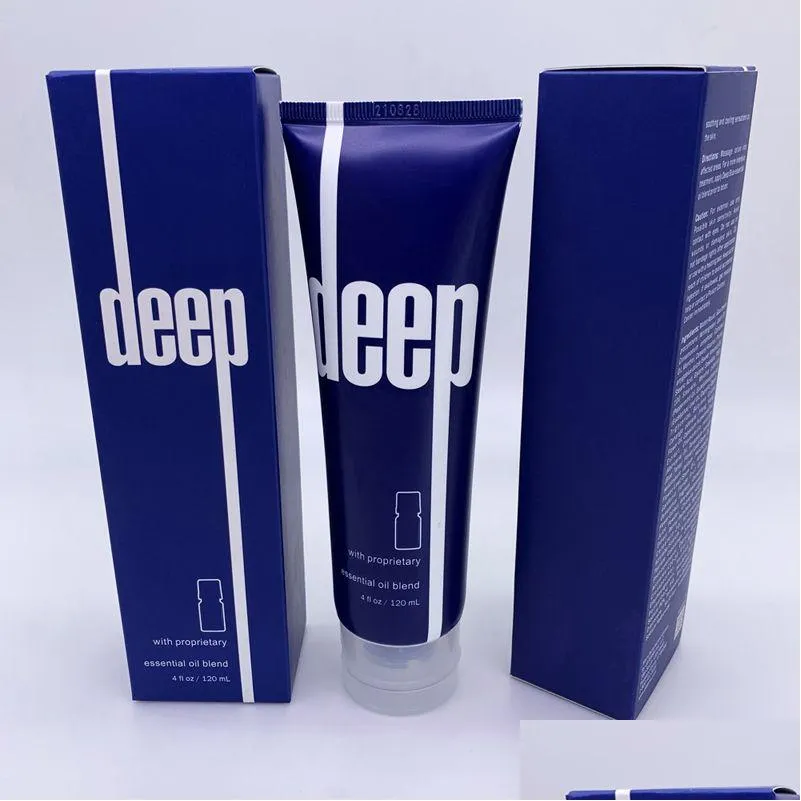 Bb Cc Creams Deep Blue Rub Topische Creme mit ätherischem Öl, 120 ml, beruhigende Hautpflege, gemischt mit einer Basis aus feuchtigkeitsspendenden Weichmachern Dhydd