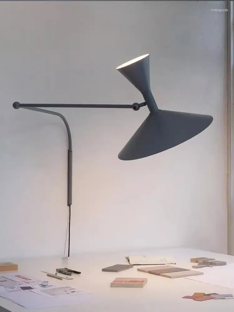 Wandlamp Scandinavische designlampen Verstelbaar licht Woonkamer Trompet Draaibaar Blaker Slaapkamer Studeerkamer Lezen