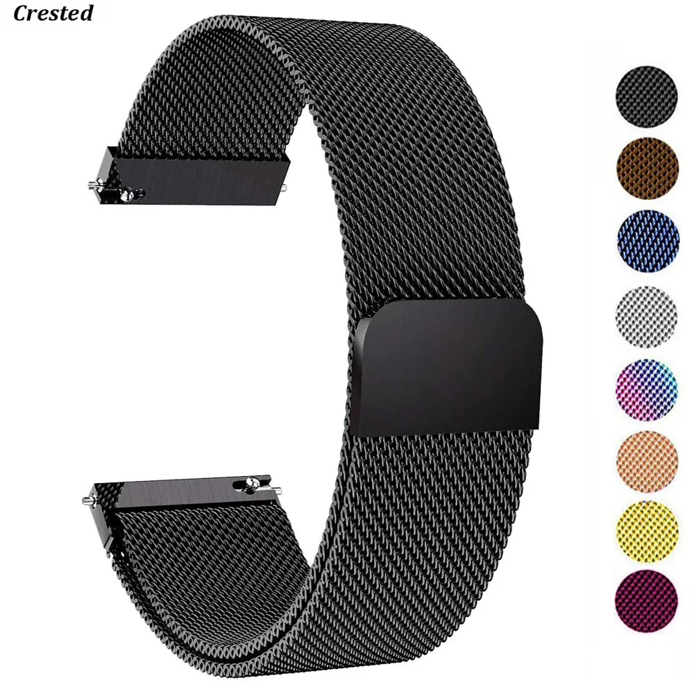 حزام 20 مم 22 مم لساعة Samsung Galaxy 4 / Classic / 46mm / 42mm / Active 2 Gear S3 Frontier Magnetic Bracelet Huawei GT / 2/3 / Pro band