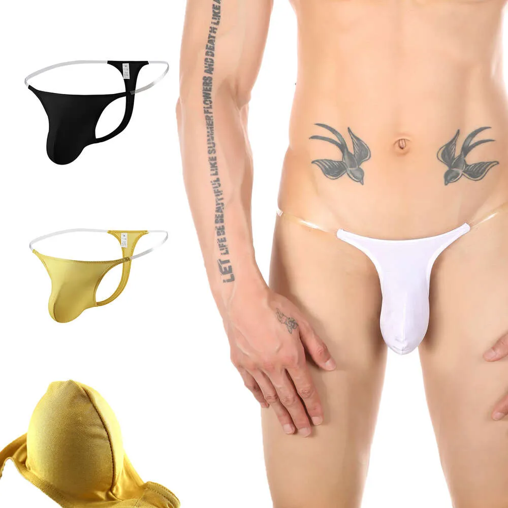 3PCS seksowne męskie thongs oddychający g strun u wypukły bieliznę wybrzuszenia torebka erotyczna mankini mankini