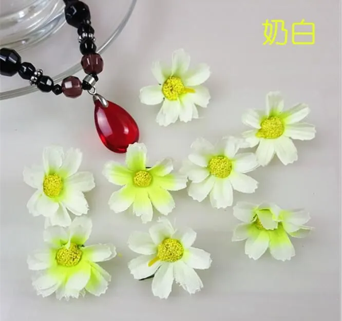 Artificial Gerbera Daisy 3cm Double petals Silk Flowers Heads For DIY Party Wedding Decoration HJIA200