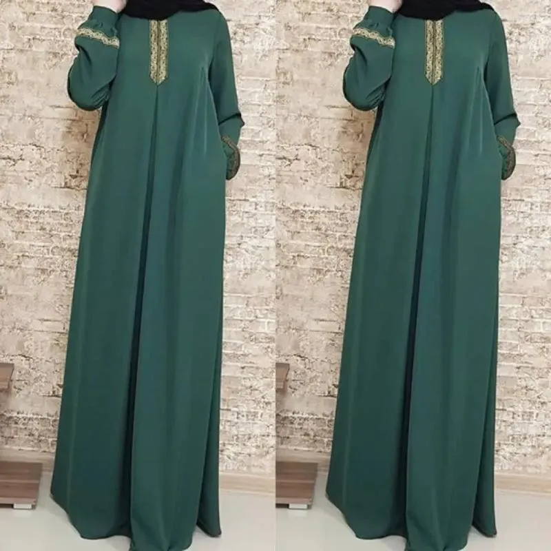 Vêtements ethniques Casual Femme Robe Musulman Abaya Islamique Dubaï Turc Indonésie Islam Style National Imprimer Lâche Longue