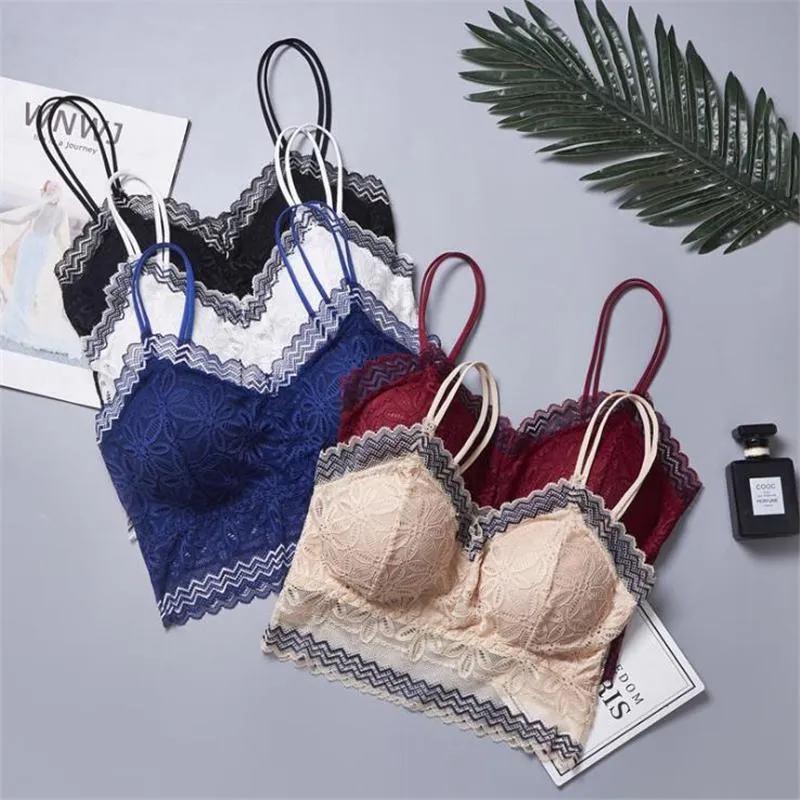 2023 Womens Lace Full Cup Wire Free Sleep Lace Push Up Bra With Wrapped  Chest Sexy Tube Top For Ladies, Solid Bustier Underwear From Elroyelissa,  $16.9