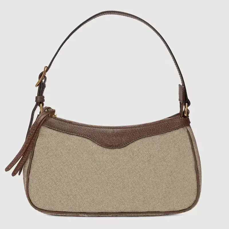 Moda yarım ay ophidia omuz çantaları hobos tuval deri el çantası altındaki çanta kadın tasarımcısı 735145