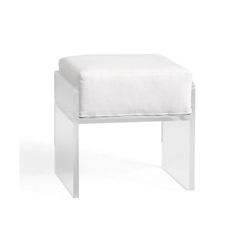 リビングルームの家具モダンな透明なアクリルスツール3/4厚のプレキシガラスエントリー椅子とクッションオットマンドロップデリバリーホームガーデンdhqky