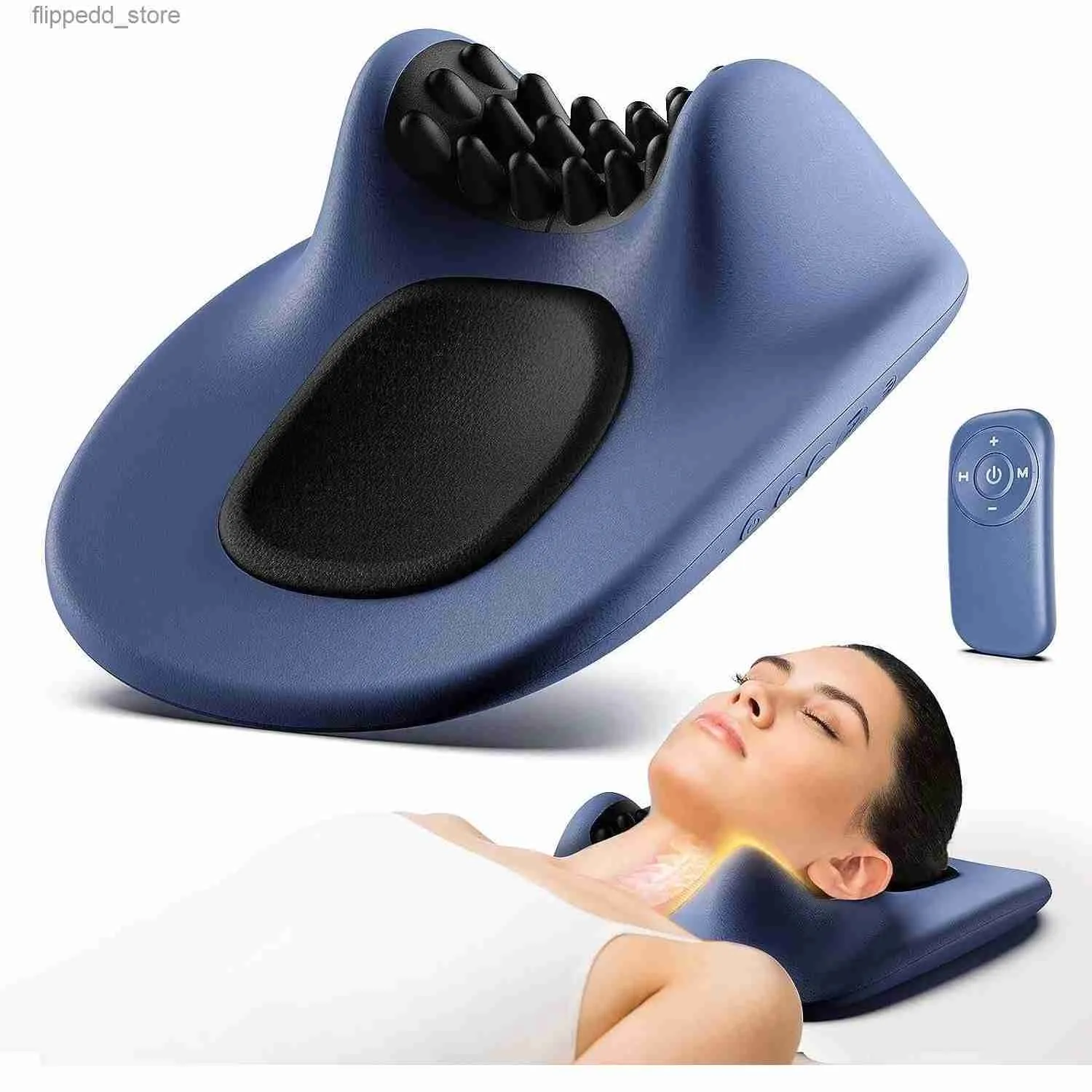 Oreillers de massage intelligents pour les épaules et le cou, technologie de correction, impulsion basse fréquence, compresse chaude, oreiller de massage cervical, ménage Q231123