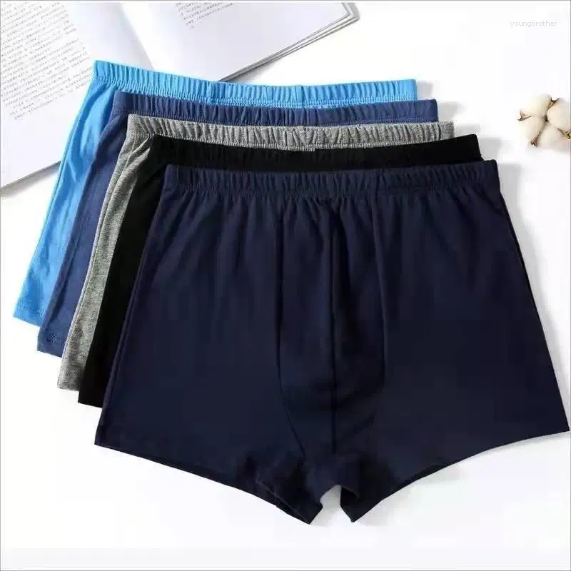 Underpants Middle Aged And Old Knitting Cotton Boxer Men's High Waist Fat Man Loose Father's Underwear