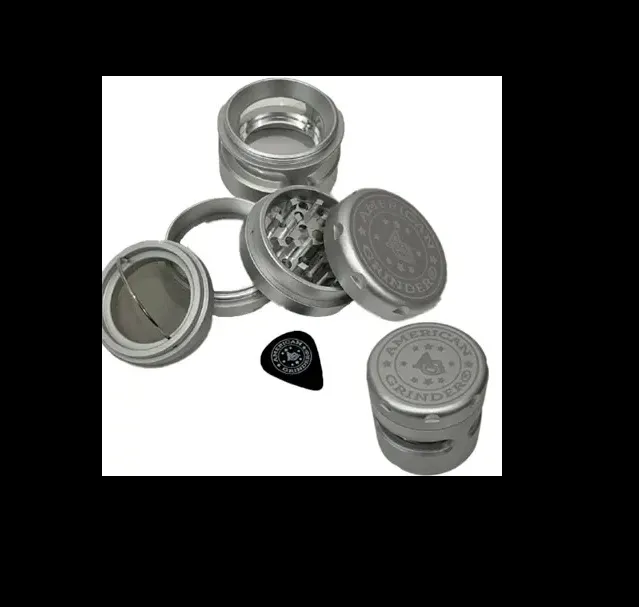 Fast ship from the USA American grinder removable screen Tobacco herb grinder with window AGS1W-5PCS-62mm