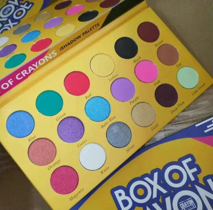 Stockpalette Makyaj Kutusu Boy Crayons Kozmetik Göz Farı Paleti 18 Renkler Ishadow Paleti Pırıltılı Mat Göz Güzelliği