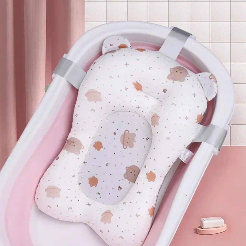 Badkarplatser serier Tecknad Baby Shower Bath Tub Pad Nonslip Född badkar Mat Säkerhet omvårdnad Vikbar stöd Komfort Kroppskudde kudde 231122