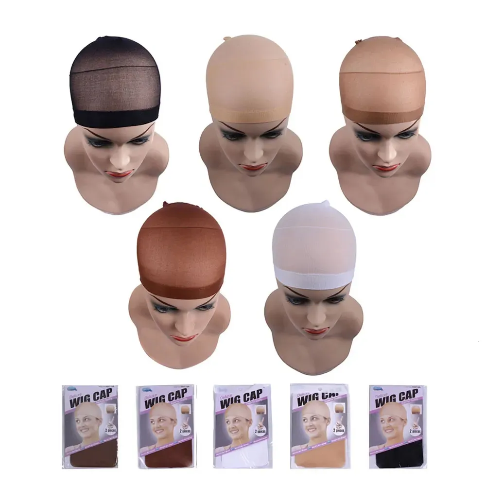 Wig Caps Six Queen 2 PCS PACK peri kapakları saç ağları örgü saç ağları peruk ağları esneme örgü kapakları sisli beden 231123 yapmak için kapak kapakları