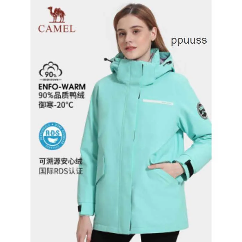 Camel Arcterys Jackets Designer Coats Windproof and Waterproof outdoor sports clothing Charge Coat Down Coat Womens Mid length Casual Fashion Couple Coat 170180 Ic