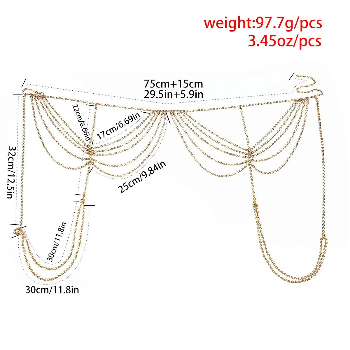 Rongho Design Multi cup chain crystal leg chain women sexy body jewelry hiphop rhinestone belly chains rock body chain