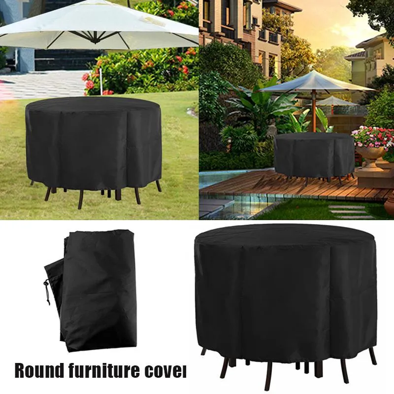 Nappe de table extérieur meubles couverture jardin étanche poussière chaise ronde housses de pluie CNT 66
