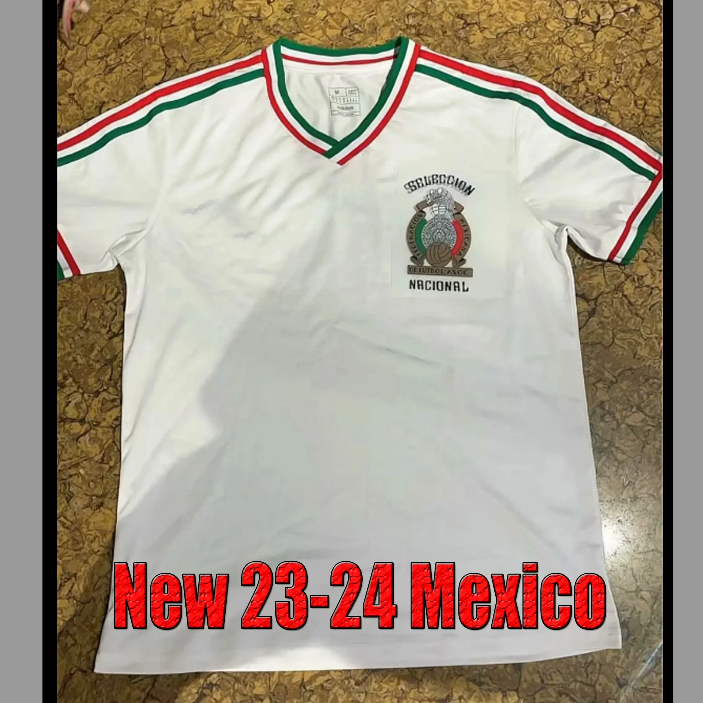 Ny 2023-2024 Mexiko Chicharito herrfotbollströja 23/24 H. Lozano A. Guardado Red White Training Wear R. Jimenez National Team Football Jersey Fan Version