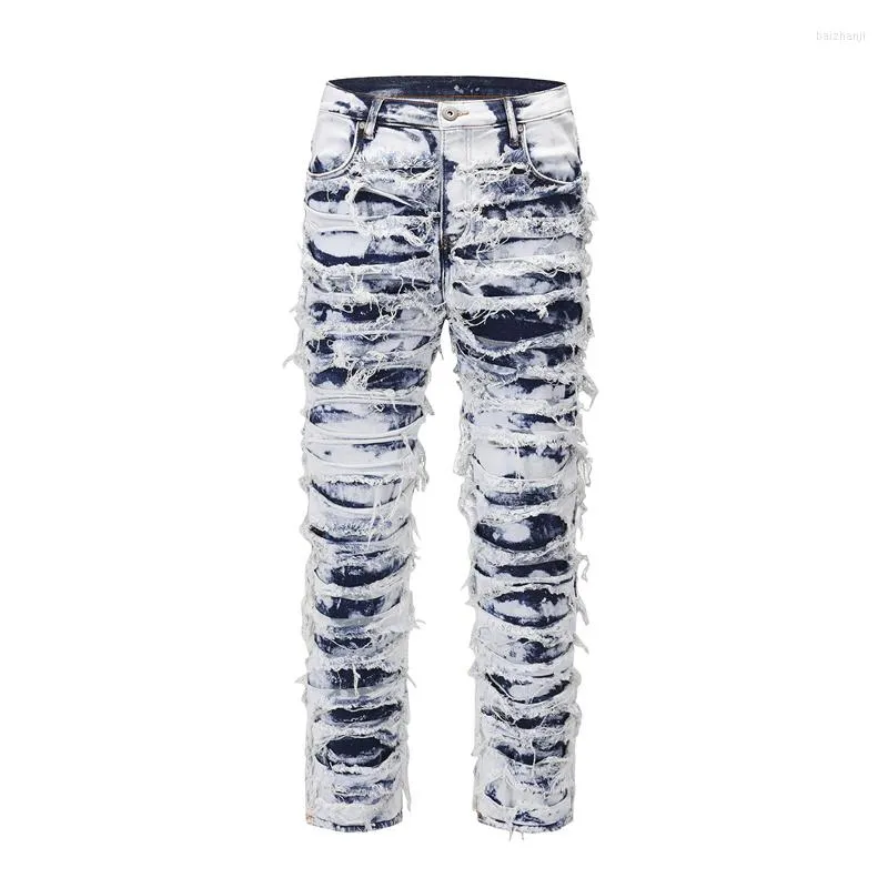 Men's Jeans Drift Retro Hole Distressed J Streetwear Fashion Logn Y2k Clothes Vintage HIP HOP Punk Trousers Ripped For Men