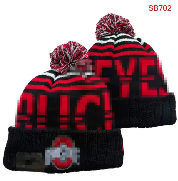 Ohio State Vuleies Buckeyes Beanie North American College Team Patch Patch Winter Wool Sport Knit Hat Caps A1