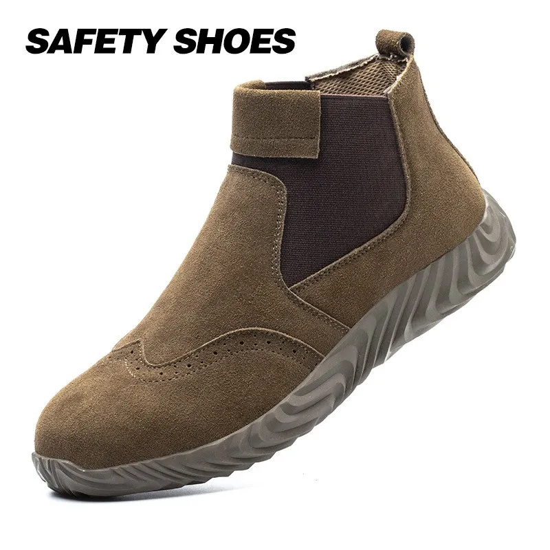 Work Safety Shoes Men Lightweight Breathable Soft man Comfortable Steel Toe desinger shoes Anti-smashing Puncture Proof Construction Sne shoe factory item 552